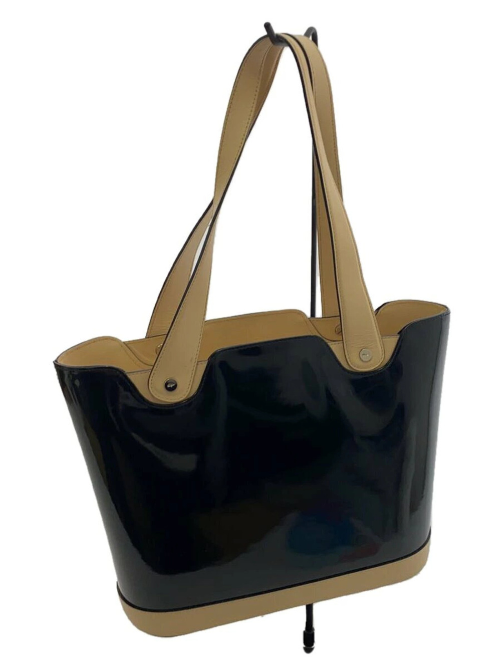 Salvatore Ferragamo Handbag Enamel Black